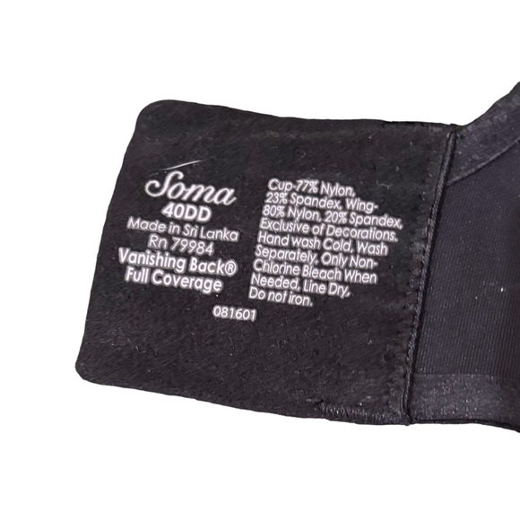 Soma Vanishing Back Full Coverage Bra 40 DD - Picture 2 of 3